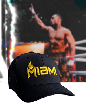 
                  
                    Load image into Gallery viewer, Uly Monster • Monster Miami Matellic Gold Trucker Hat
                  
                